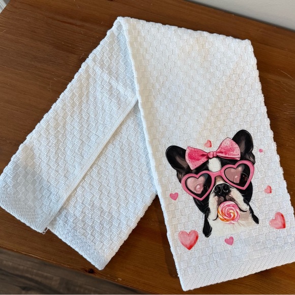 Valentine Dog Breed Kitchen Dish Towel - Picture 9 of 11
